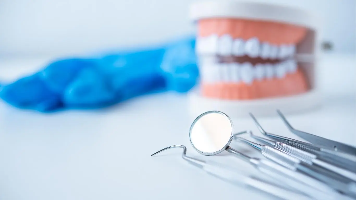 A dentist’s tools for oral surgery in Midlothian, TX