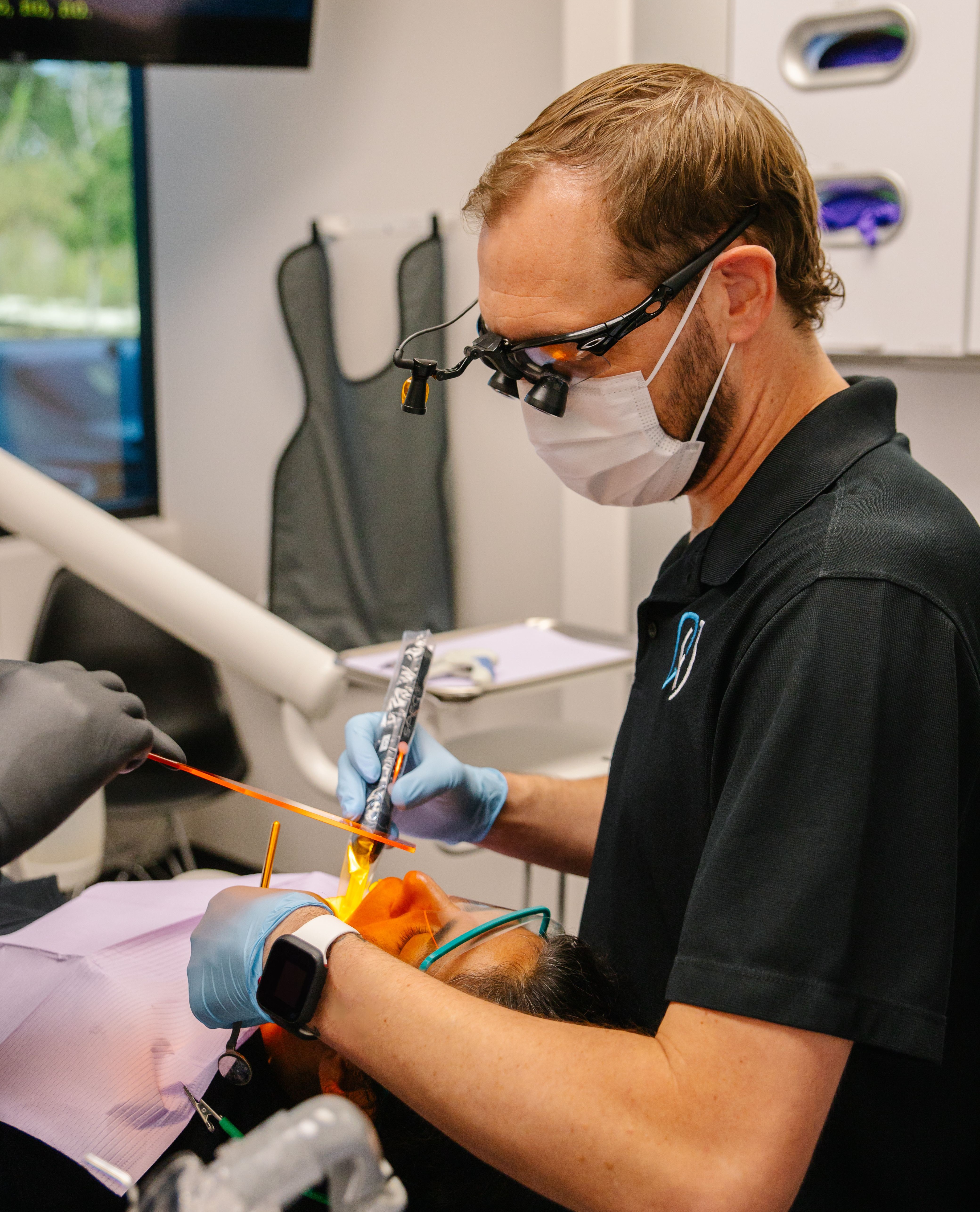 A young patient getting dental sealants in Midlothian