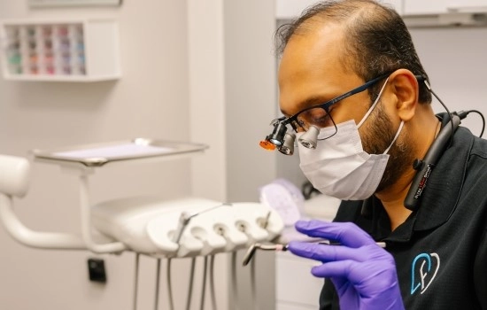 Dentist working